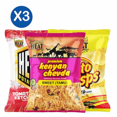 Tropical Heat Crisp Salted + Hero Tomato + Chevda Salted