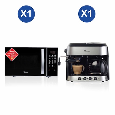 Ramtons Microwave Grill 23L Rm 589 + Ramtons Cappuccino Maker Rm/753
