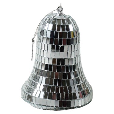 Deco Silver Xmas Bell