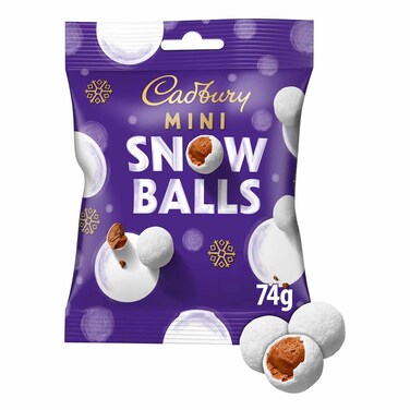 Cadbury Mini Snowballs Clipstrip 74g