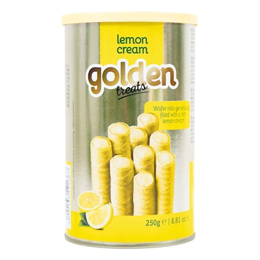 Golden Treats Lemon Cream Wafers 250g