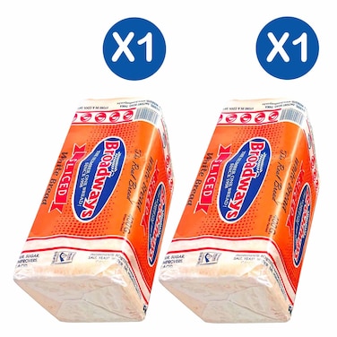 Broadways White Sliced Bread 400G X2