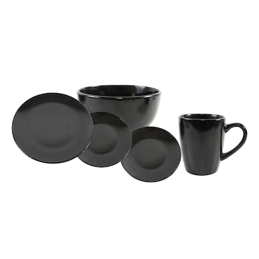 Aah 16pcs Dinner Set Black Matte  83