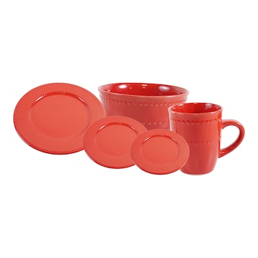 Aah 16Pcs Dinner Set Red 72