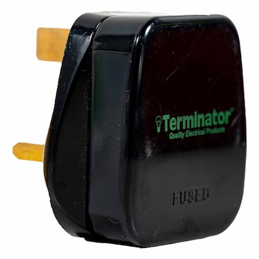 TERMINATOR13A UK TOPPLUG PLN(BLK)