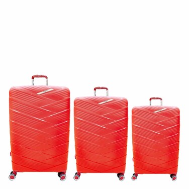 Storesome Trolley Burgundy Set 3Pcs