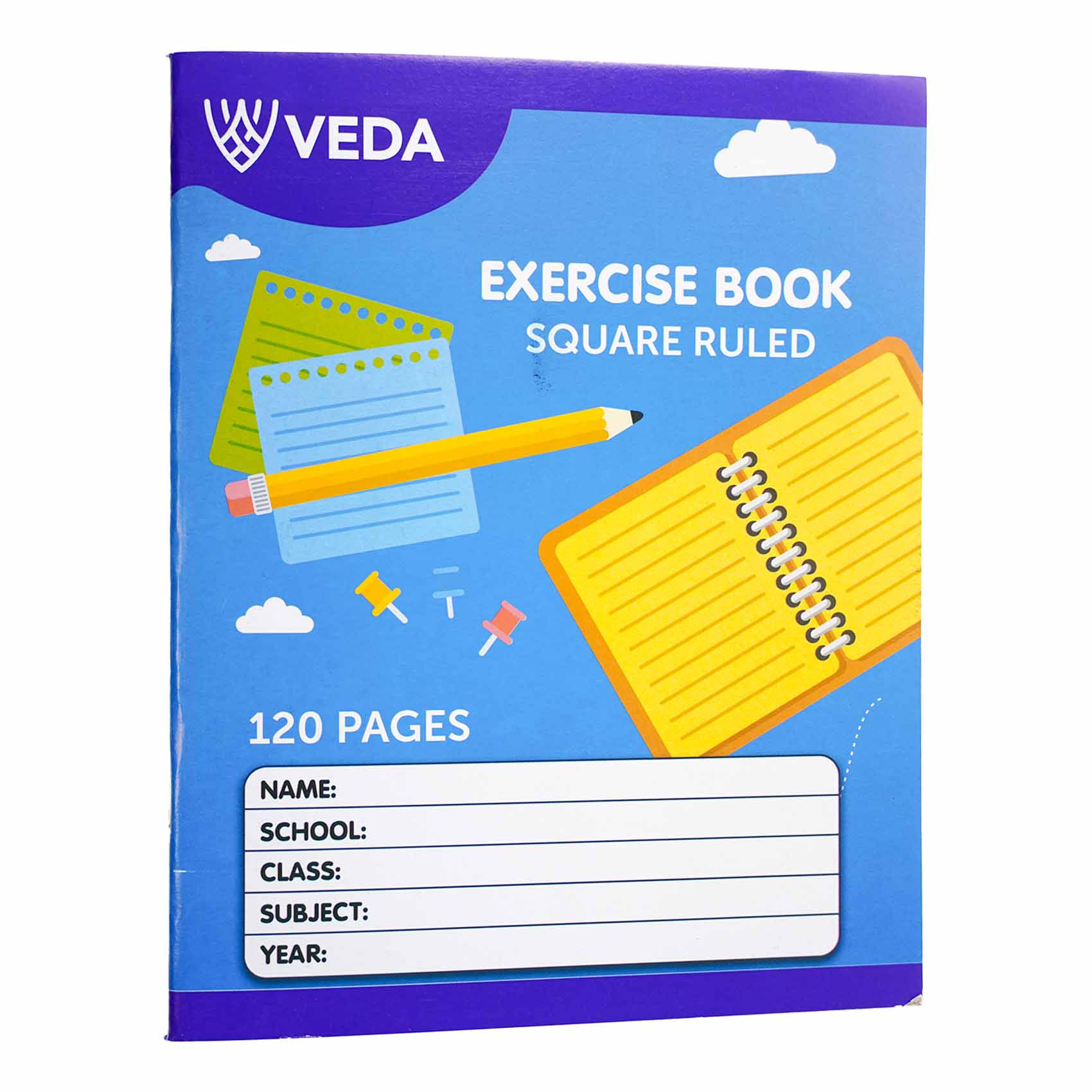 Buy Io:Veda Exercise Book 120p A5 Square Ruled Online | Carrefour Kenya