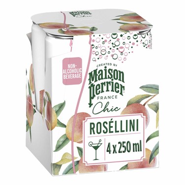 Perrier Chic Rosellini Can 250ml x 4