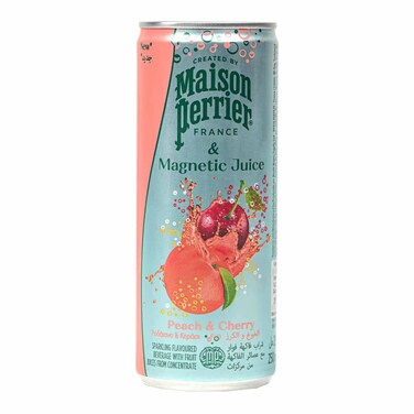 Perrier Peach &amp; Cherry Can 250ml