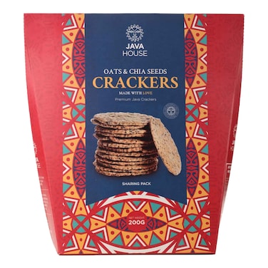 JAVA OATS &amp; CHIA SEED CRACKER 200G