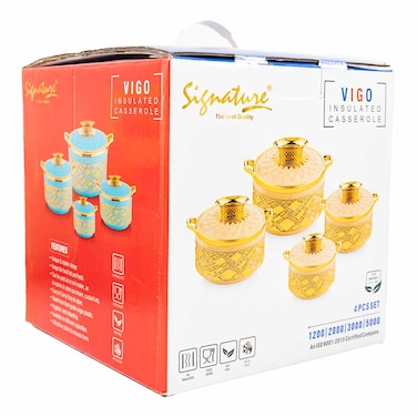 Signature Vigo Insulated Casserole 4 Pieces Set