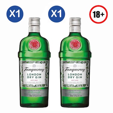 Tanqueray Dry Gin 750ml x2