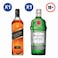 Tanquery Dry Gin 750ml + Johnnie Walker Black Label 1l
