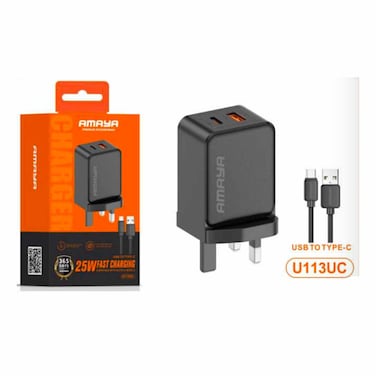 Amaya Fast Charger With Type-C Cable