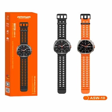 Amaya Black/Gold Pole Smart Watch