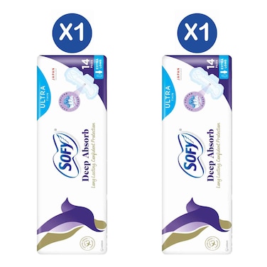 Sofy Ultra Sanitary Pad Value Pack X-Long 14S X2