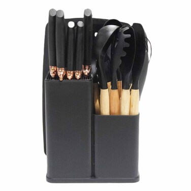 Kitchen With Silicon Cutlery Set 19pcs