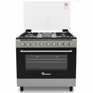 Ramtons 4 gas + 2 Electric 90X60 Silver Cooker -RC/596
