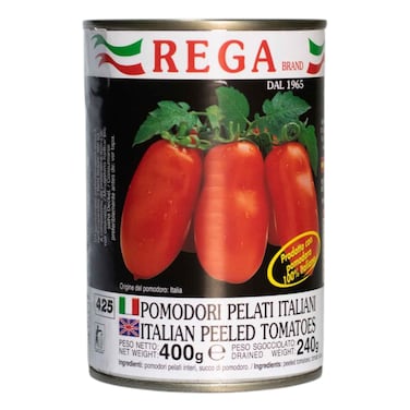 Rega Whole Peeled Tom 400g