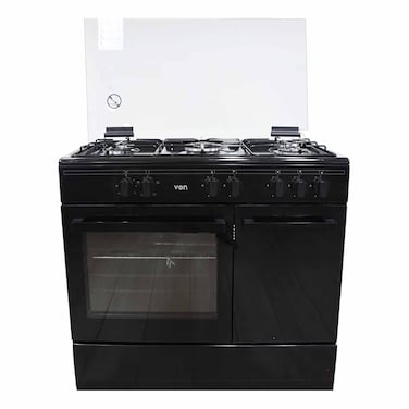 VON VCF965031NSK Freestanding Cooker &ndash; 5 Gas Burners, Enamel Pan Support