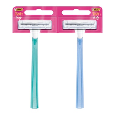 BIC Twin Lady Women&rsquo;s Disposable Razors Card of  1pcs