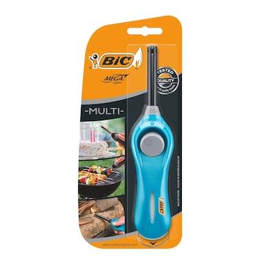 BIC Megalighter Multi Utility Lighters - Blue or Black Colours, Pack of 1