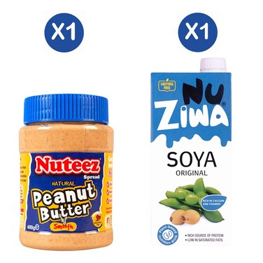 Nuteez Smooth Peanut Butter + Nuziwa Soya Original