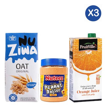 Nuziwa Oat Milk + Nuteez Peanut Butter + Fruitville Orange Juice