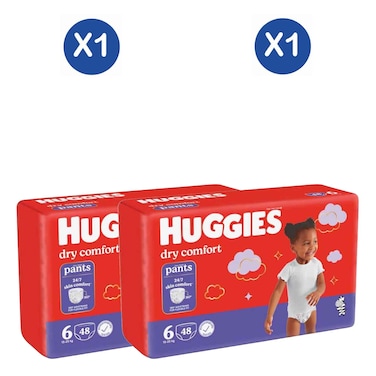 Huggies Comfort Pants Size 6 48s x2