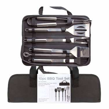 Summit B&amp;Co 10Piece BBQ Tool Set with  Carry Case