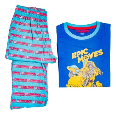 Boys Pj Transformer Short Sleeve +Long Pants 2-8 Years