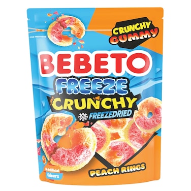 Bebeto Freeze Dried Peach Rings 35g