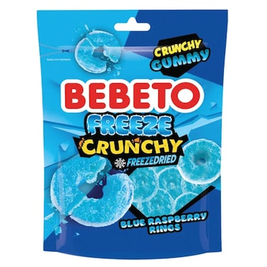 Bebeto Freeze Dried Blue Raspberry Rings 35g