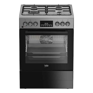 Beko Freestanding Gas Cooker 60cm, Stainless Steel FBM6320SXDL