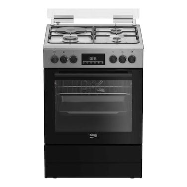Beko Freestanding Dual-Fuel Cooker 60cm, Stainless Steel FBE63320XDL
