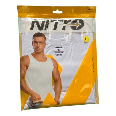 Nitro Luxury Men&rsquo;s Vest White Extra Large 1 Piece