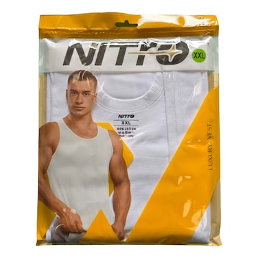 Nitro Luxury Men&rsquo;s Vest White Extra Extra Large 1 Piece