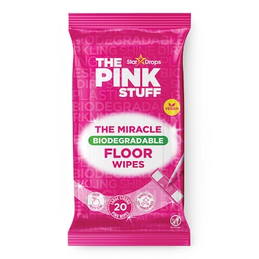 The Pink Stuff Biodegradable Floor Wipes 20 Pieces
