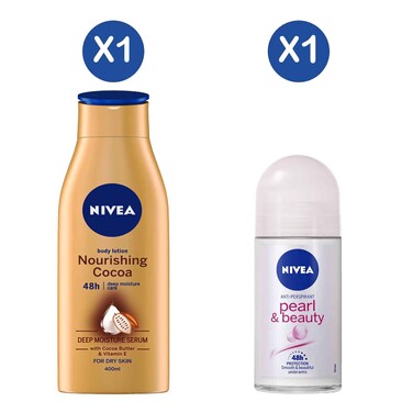 Nivea Cocoa Butter 400ml + Deo Pearl &amp; Beauty Women 50ml