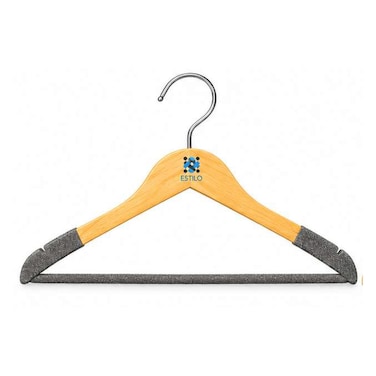 Estilo Wooden Velvet Clothes Hanger 001