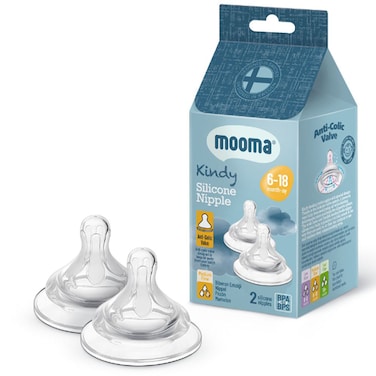 Mooma Silicone Nipple 2PCS (6&ndash;18 Months) MMKN-SN02