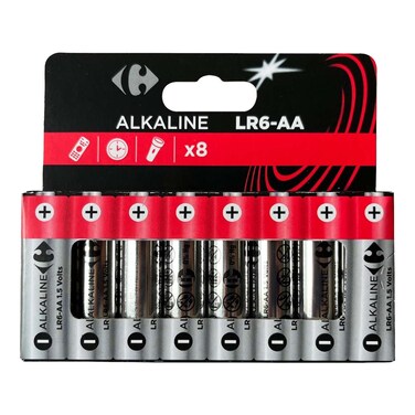 Carrefour Classic LR6 AA Alkaline Batteries 8-Pack