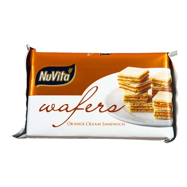 NuVita Orange Cream Sandwich Wafers 100g