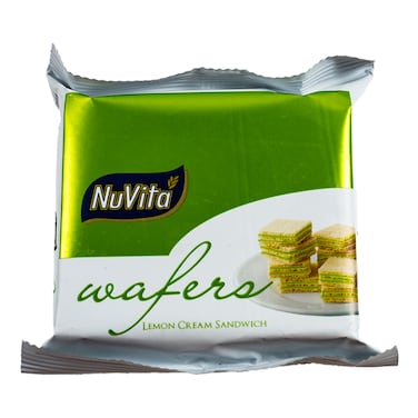NuVita Lemon Cream Sandwich Wafers 50g