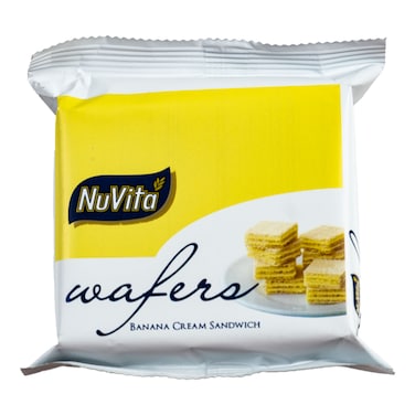 NuVita Banana Cream Sandwich Wafers 50g