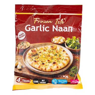 Frozen Isle Garlic Naan 320g