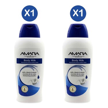 Amara Body Milk Lotion 600ml x 2