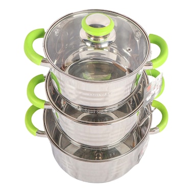 Kaisa Villa Stainless Steel Cooking Pot Set #1794 6pcs