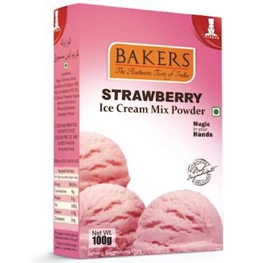 Bakers Ice Cream Powder Strawberry 100g