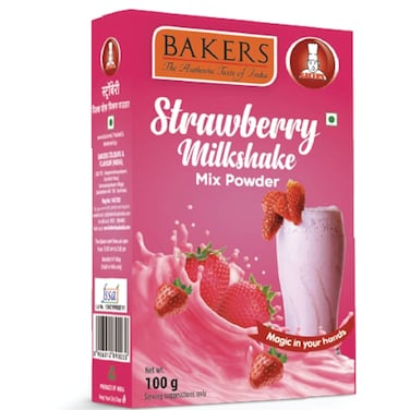 Bakers Milk Shake Powder Strawberry 100g